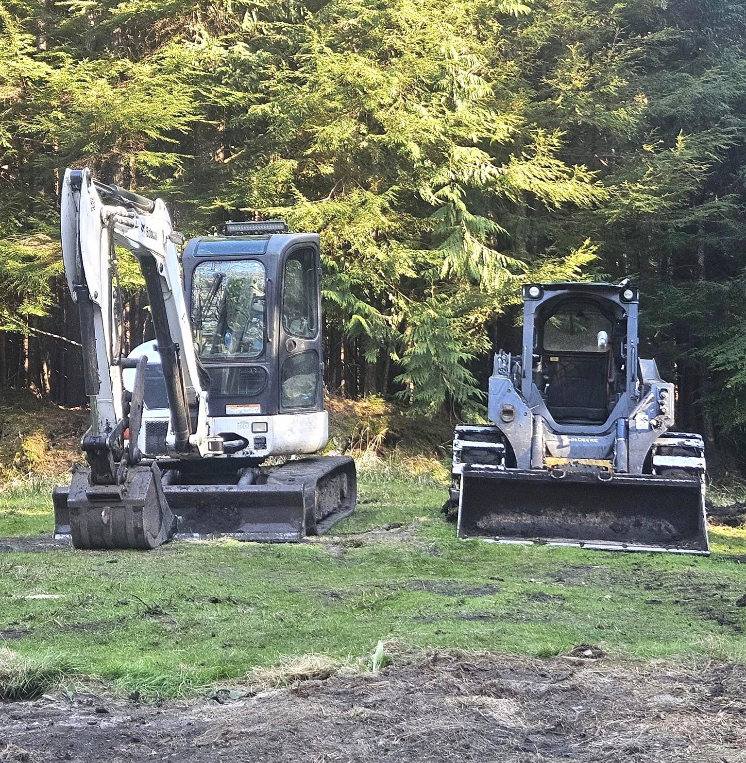 excavator and skidsteer